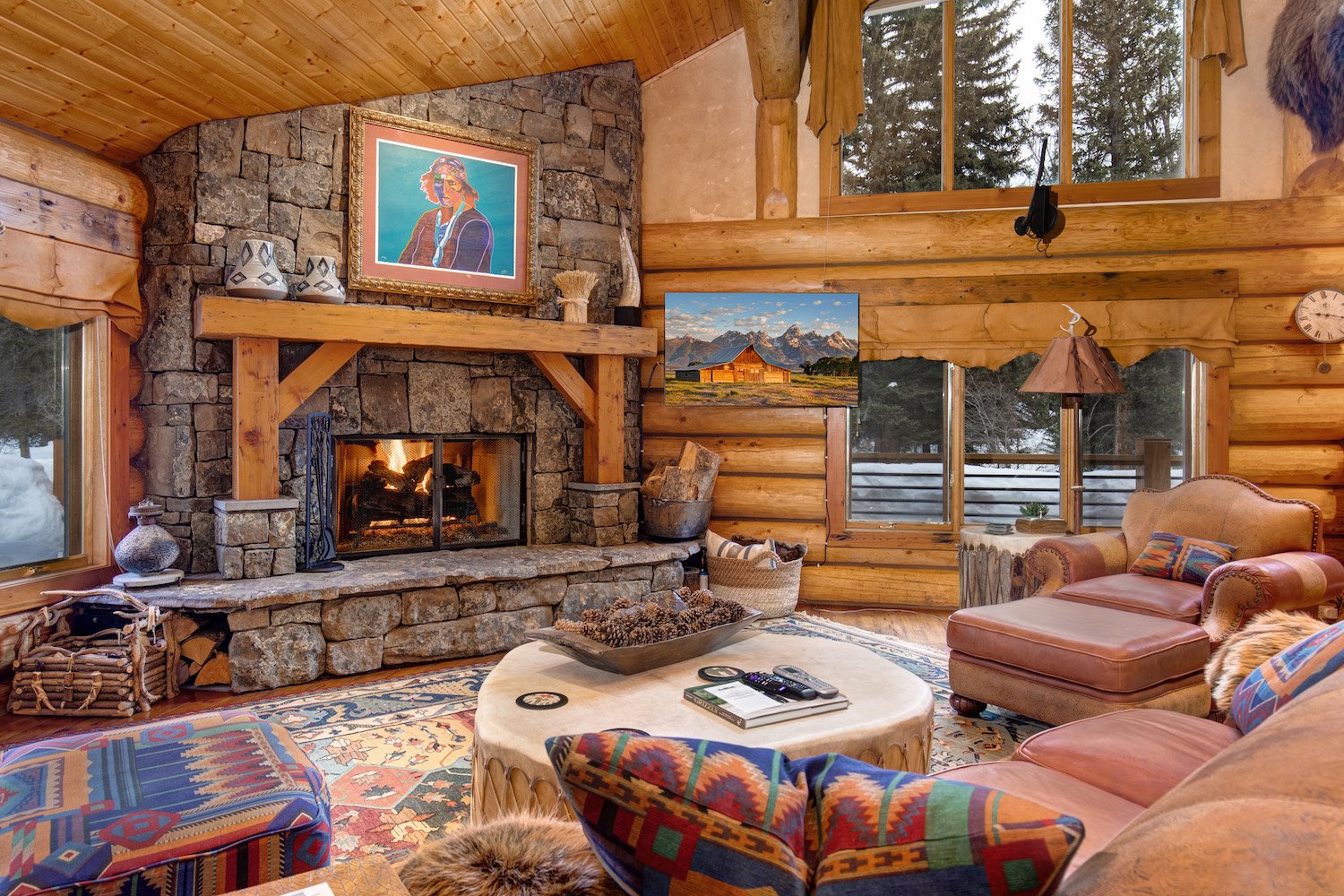 living room at our house in Jackson Hole, Wyoming