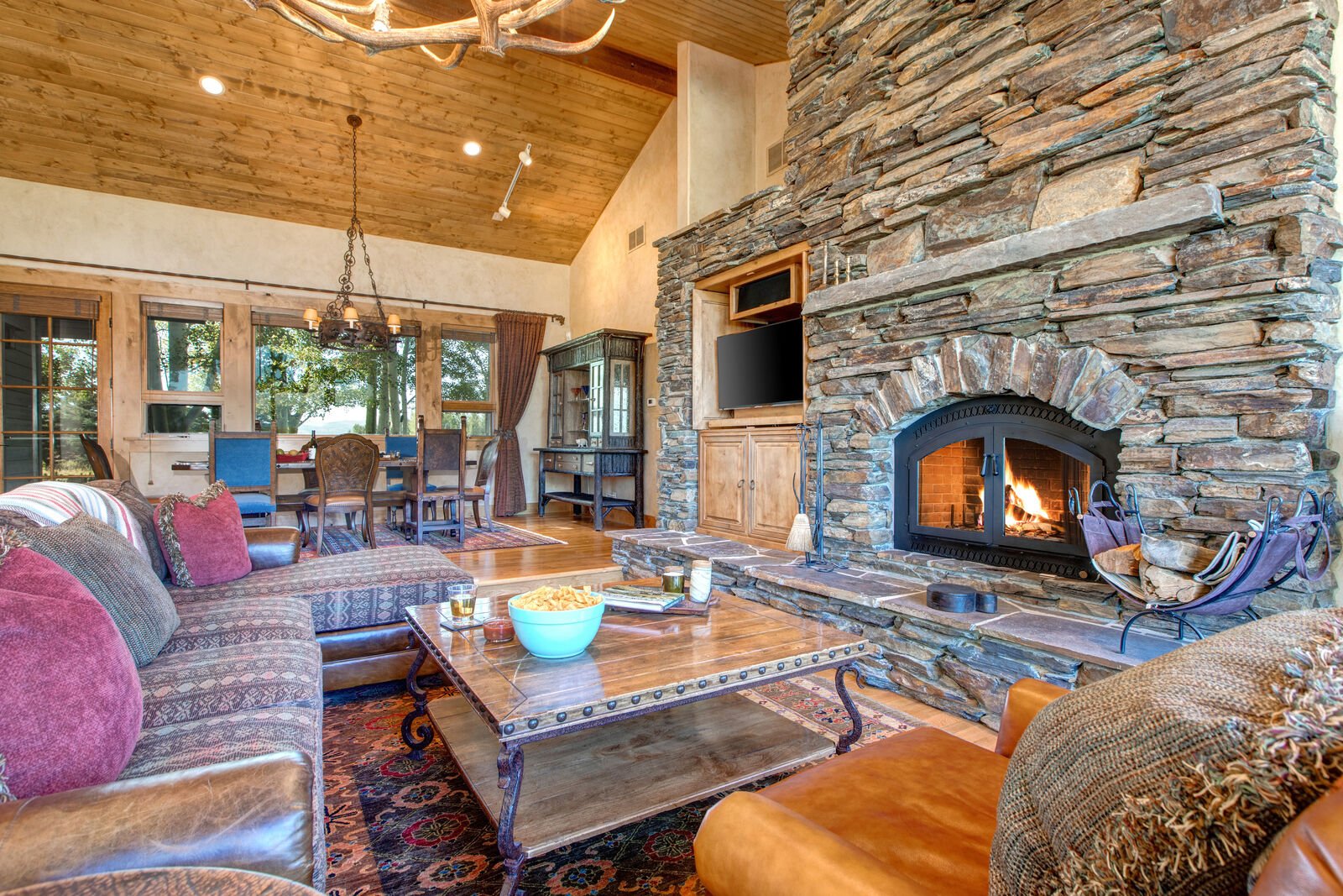 living room in our Jackson Hole vacation rental home