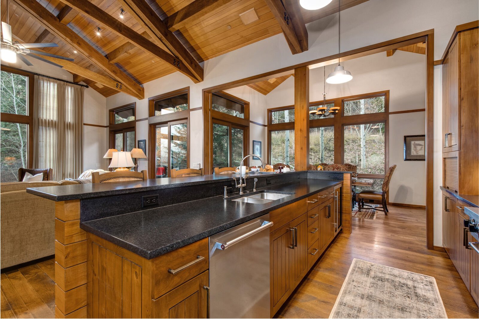 The kitchen in our Jackson Hole Airbnb rentals