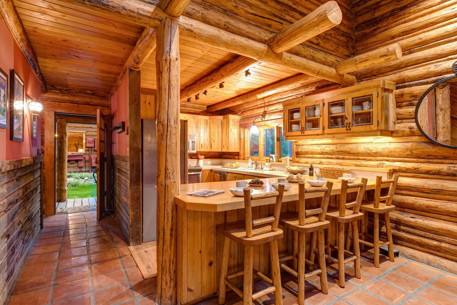 The kitchen in one of our Jackson Hole Presidents Day rentals